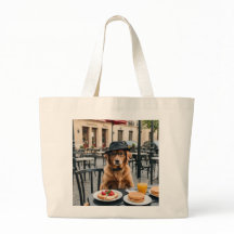 Parisian Pup – Café Chic Tote Bag