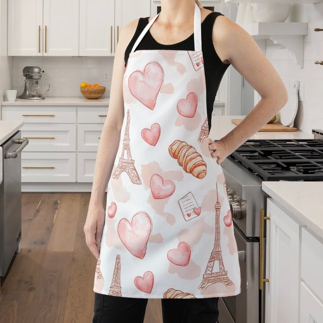 Parisian Romance Valentine Apron (Creator Uploaded)