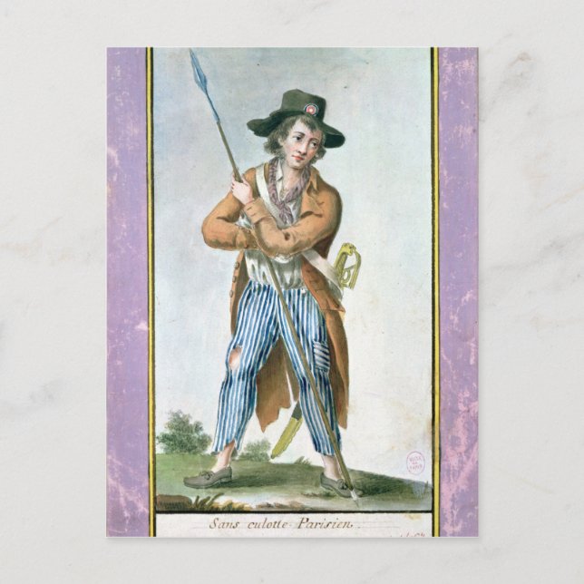 Parisian Sans-culotte Postcard (Front)