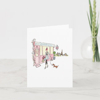 Parisian Shopper / Lulu Notes 4 x 5.6 note card