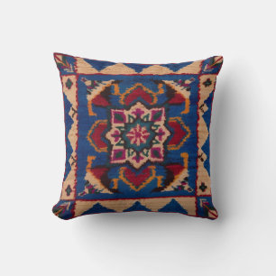 Parisian Style with Blue Kilim Pillows: Chic  Cushion