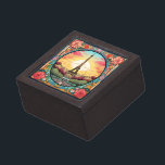 Parisian Sunset Eifel Tower Paris French Floral Gift Box<br><div class="desc">Bright Parisian Sunset Eifel Tower Paris French France Floral Gift Boxes features an art deco style Paris sunset with the Eifel Tower in a bold floral frame. Created by Evco Studio www.zazzle.com/store/evcostudio</div>