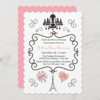 Parisian Themed - Bachelorette Party Invitation