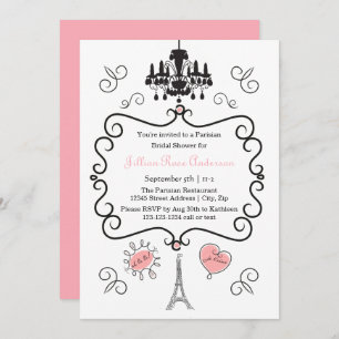 Parisian Themed - Bridal Shower Invitation