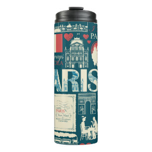 Parisian Vintage: French Republic Elegance Thermal Tumbler