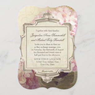 Parisian Vintage Hydrangea Manor House Formal Invitation