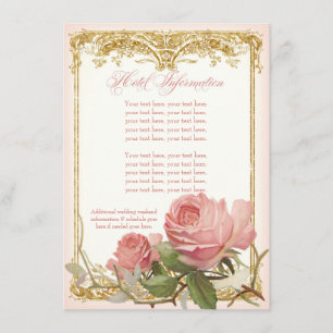 Parisian Vintage Rose Manor House Couples Shower Invitation