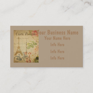 Parisian Vintage With Eiffel Tower Business Card