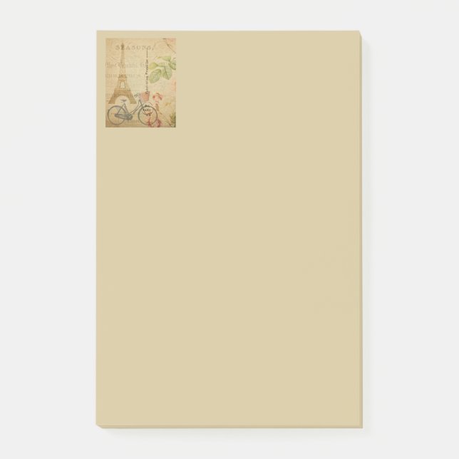 Parisian Vintage With Eiffel Tower Post-it Notes (Front)