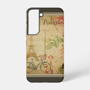 Parisian Vintage With Eiffel Tower Samsung Galaxy Case