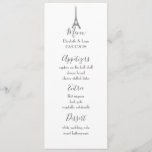 Parisian Wedding Menu<br><div class="desc">The perfect addition to your parisian meal!</div>