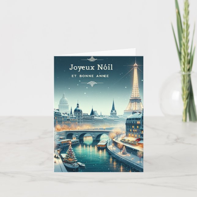 Parisian Winter Elegance  Card (Front)