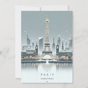 Parisian Winter Elegance - Christmas in the City Holiday Card