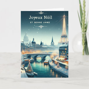 Parisian Winter Elegance Holiday Card