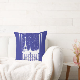 Parisian Winter View Cushion