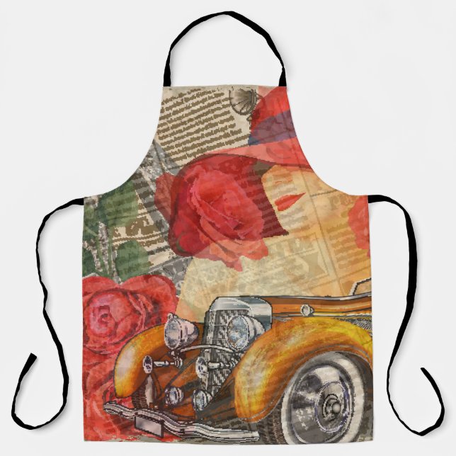 Parisian Woman: Eiffel Tower Retro. Apron (Front)