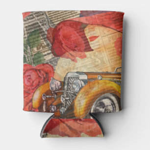 Parisian Woman: Eiffel Tower Retro. Can Cooler