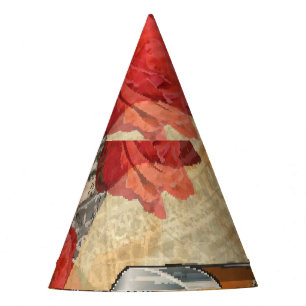 Parisian Woman: Eiffel Tower Retro. Party Hat
