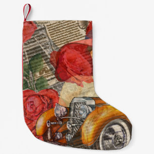 Parisian Woman: Eiffel Tower Retro. Small Christmas Stocking