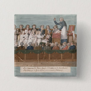 Parisians Offering their Jewellery 15 Cm Square Badge