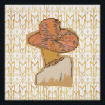 Parisienne Pink and Gold Art Deco Flapper Poster<br><div class="desc">Charming 1920's illustration in a coy backside look at a large brim pink hat. Champagne gold art deco pattern.</div>