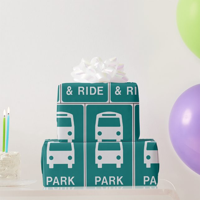 Park And Ride Sign Wrapping Paper (Creator Uploaded)
