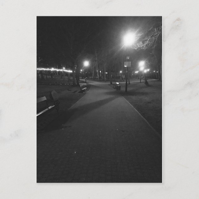 Park at night postcard (Front)