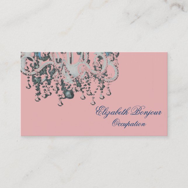 Park Avenue Chandelier ~ Business Card Chic (Front)