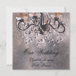 Park Avenue Chandelier Wedding Invitation
