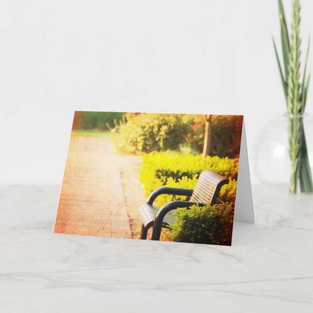 Park Bench Greeting Card (Front)
