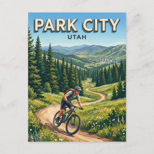 Park City Mountain Biking Utah Postcard
