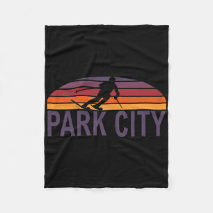Park City Mountain Resort Utah Usa Ski Resort Snow Fleece Blanket