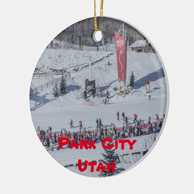 Park City Panoramic Christmas Ornament (Left)