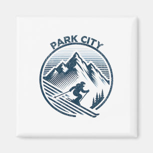 Park City Ski Resort Winter Skiing Utah Magnet