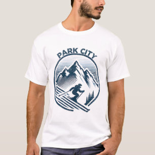 Park City Ski Resort Winter Skiing Utah  T-Shirt