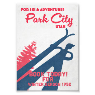 Park City Ski vintage poster