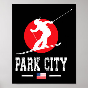 Park City Usa Ski Resort Rocky Mountains American Poster