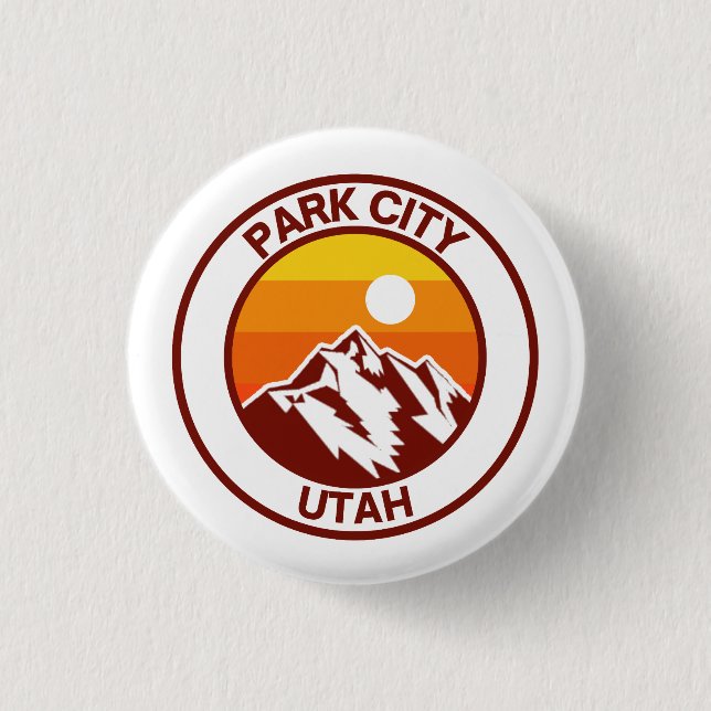 PARK CITY UTAH 3 CM ROUND BADGE (Front)