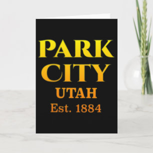 Park City Utah Chest Pocket Logo Deer 2 Sided  Card
