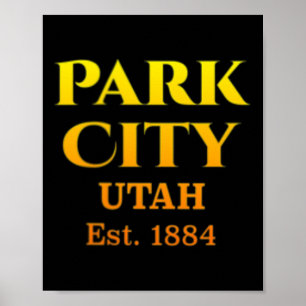 Park City Utah Chest Pocket Logo Deer 2 Sided Poster