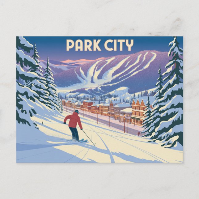 Park City Utah Holiday Postcard (Front)