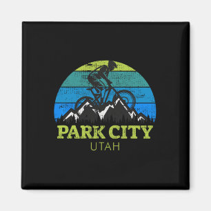 Park City Utah Mountain Biking Mtb Travel Vacation Magnet