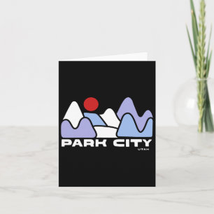Park City Utah Mountain Hiking Skiing Winter Sport Card