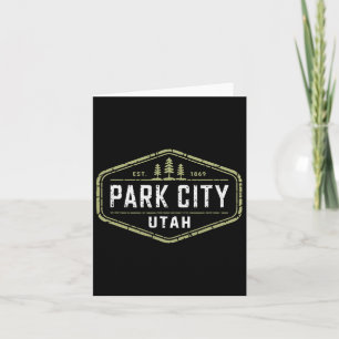Park City Utah Mountain Skiing Snowboarding Design Card