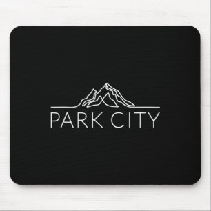 Park City Utah Mountain Skiing Snowboarding Mouse Pad