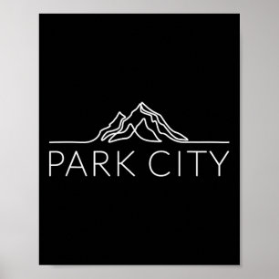 Park City Utah Mountain Skiing Snowboarding  Poster