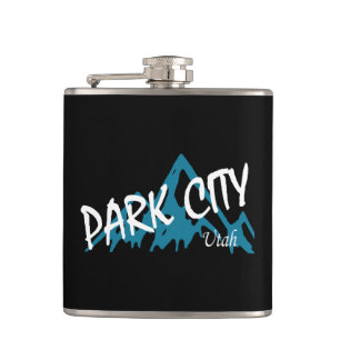 Park City Utah Mountains Hip Flask