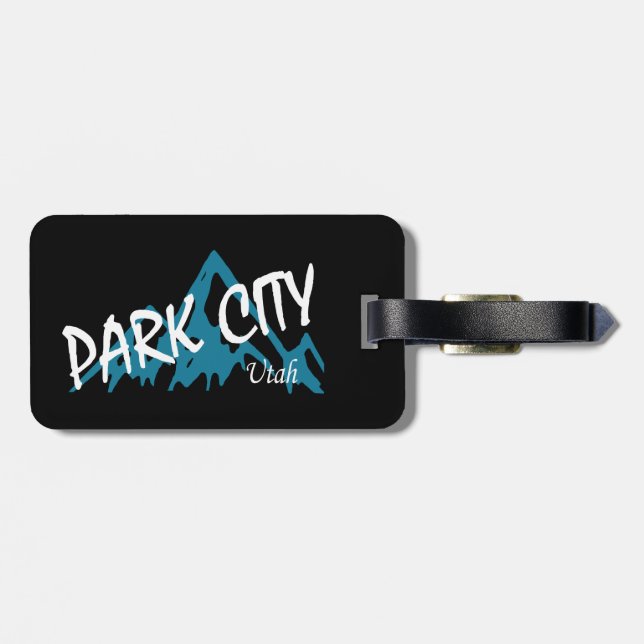Park City Utah Mountains Luggage Tag (Back Horizontal)