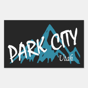 Park City Utah Mountains Rectangular Sticker