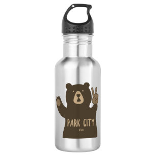 Park City Utah Peace Bear 532 Ml Water Bottle